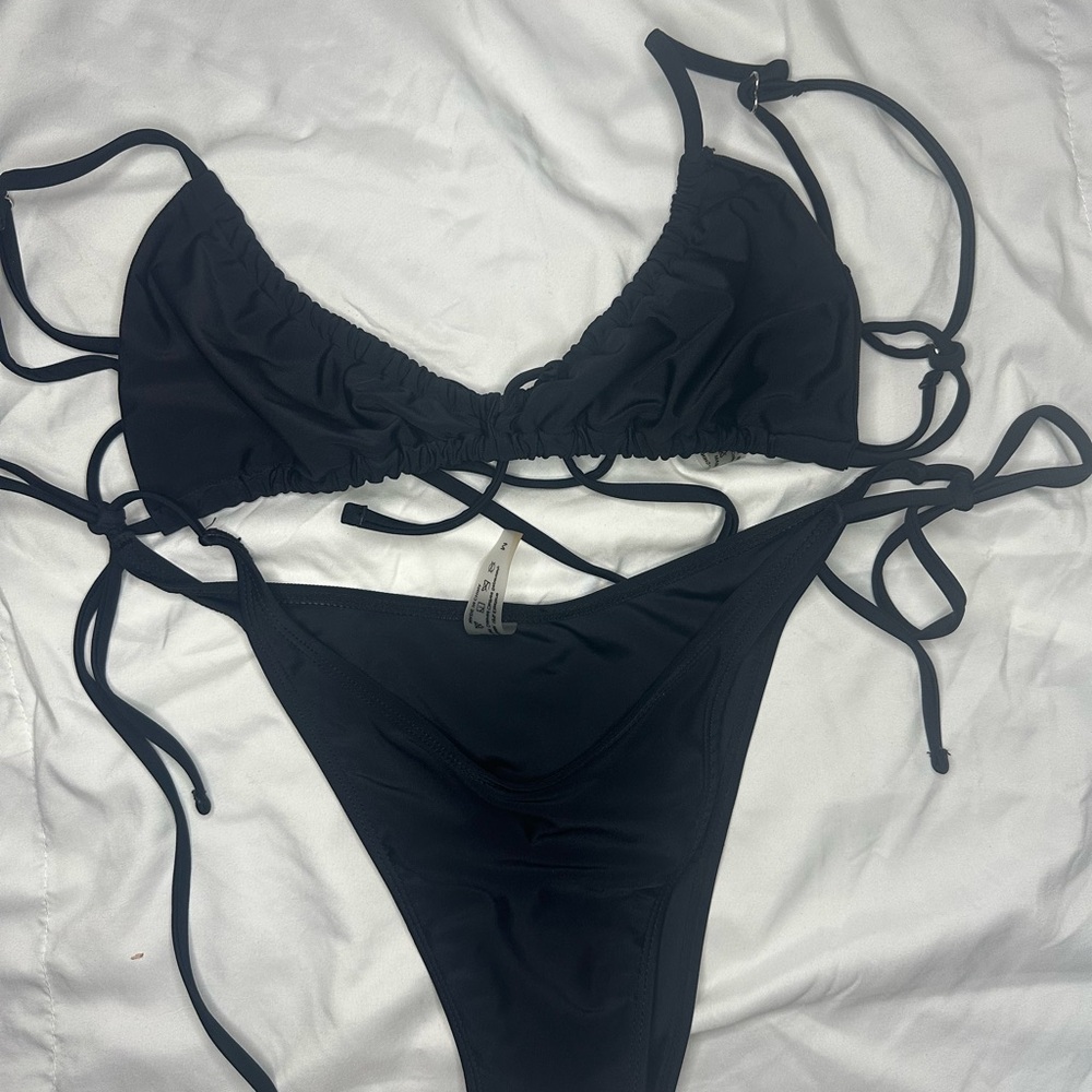 Women’s Two Piece Swimwear Bikini Set Halter Neck Adjustable Bottoms/Top